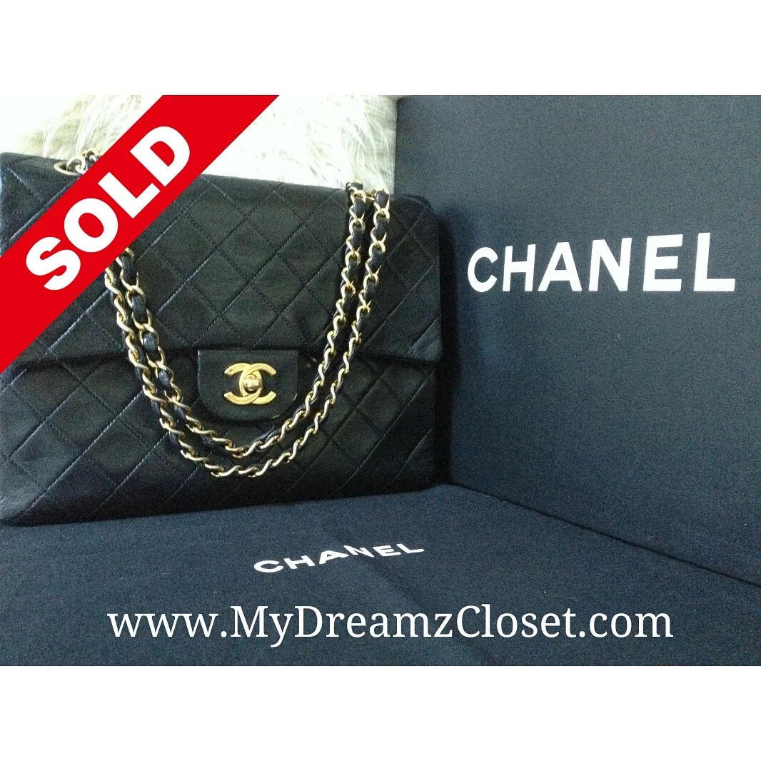 Chanel Black Lambskin Flap