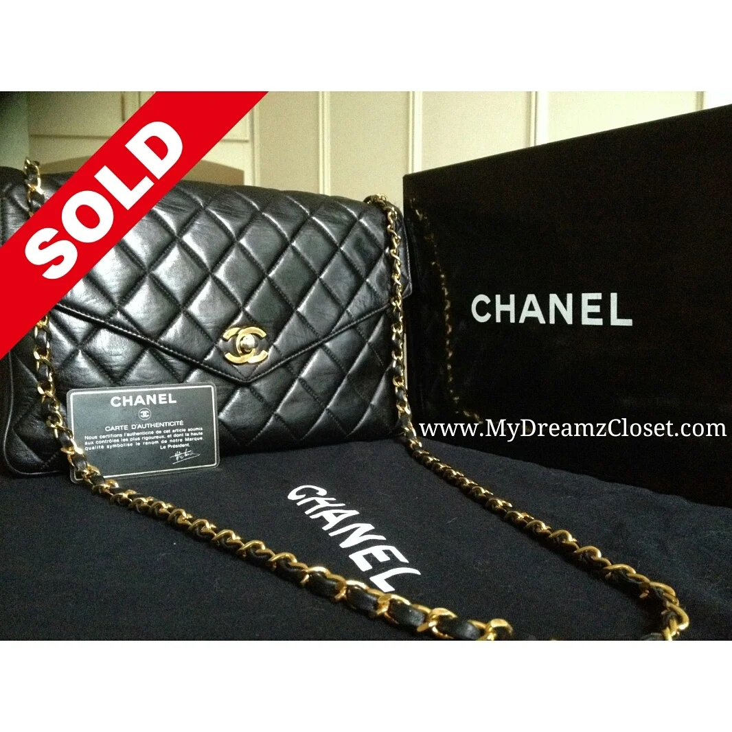 Chanel Black Lambskin Flap