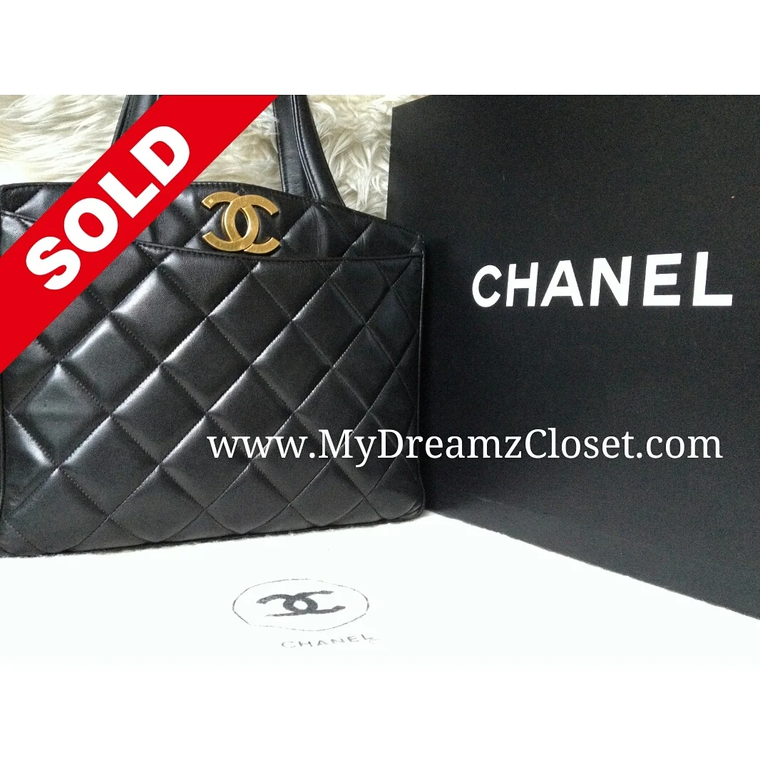 Chanel Black Lambskin Tote