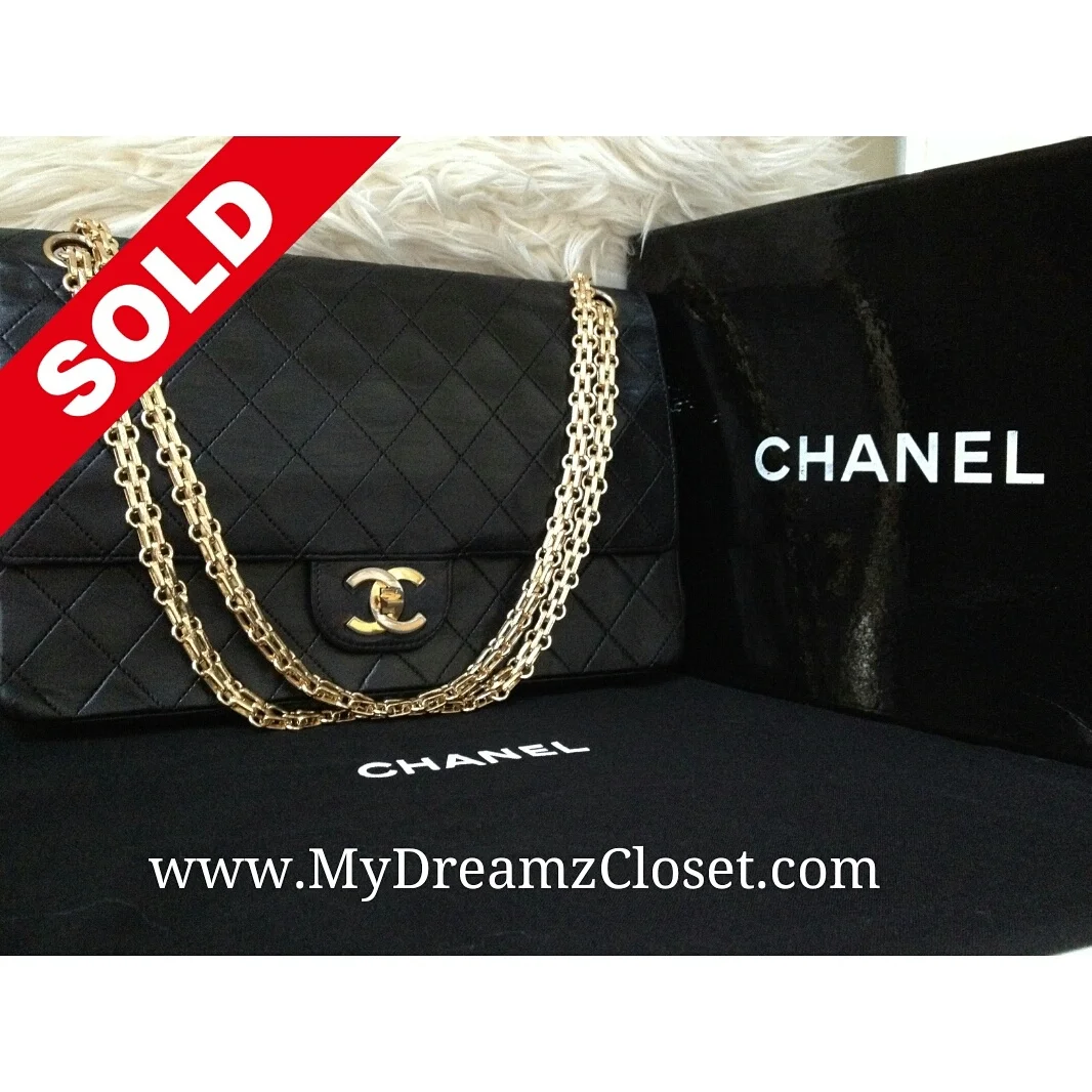 Chanel Black Lambskin Flap