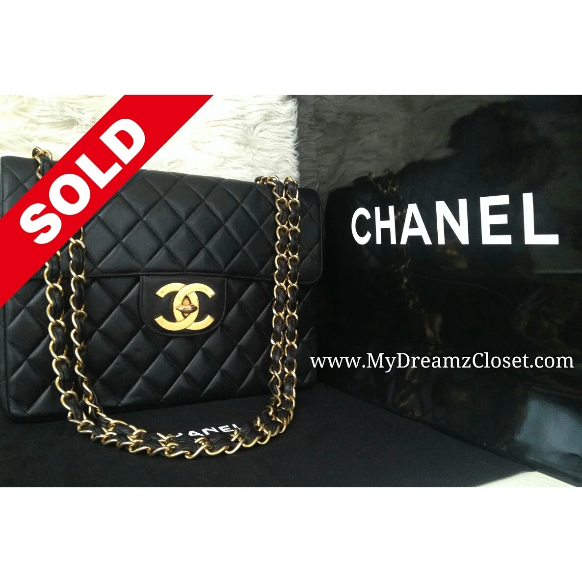 Chanel Black Lambskin Flap