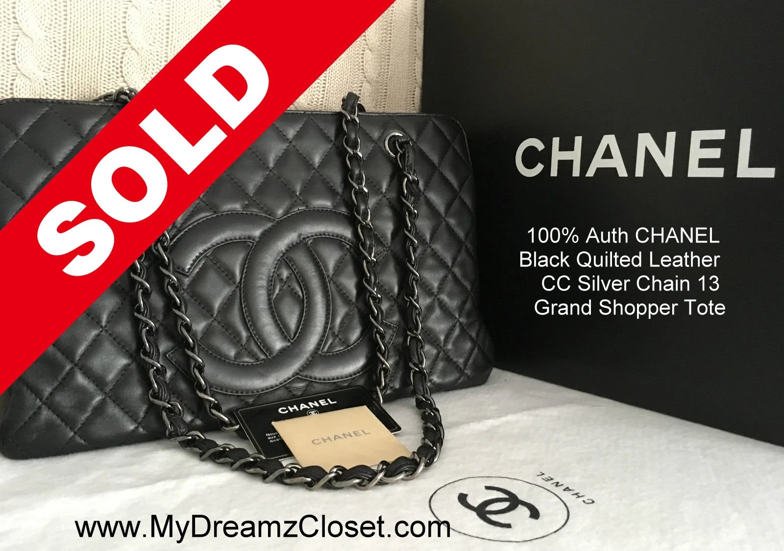 Chanel Black Lambskin Tote