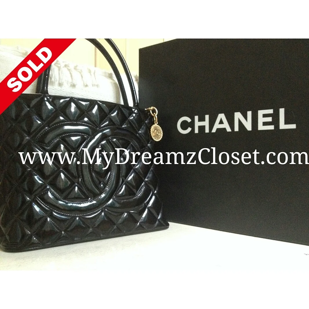 Chanel Black Patent Tote