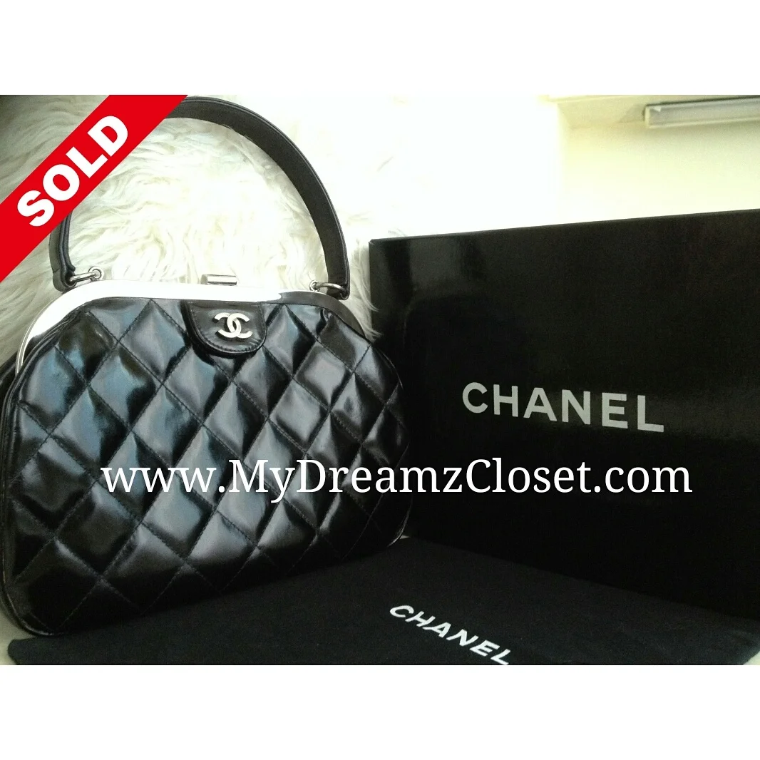 Chanel Black Patent Tote