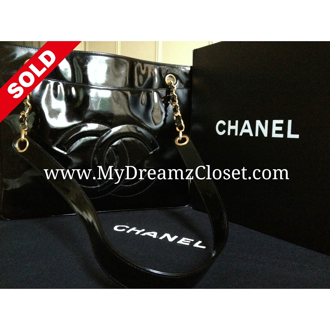 Chanel Black Patent Tote