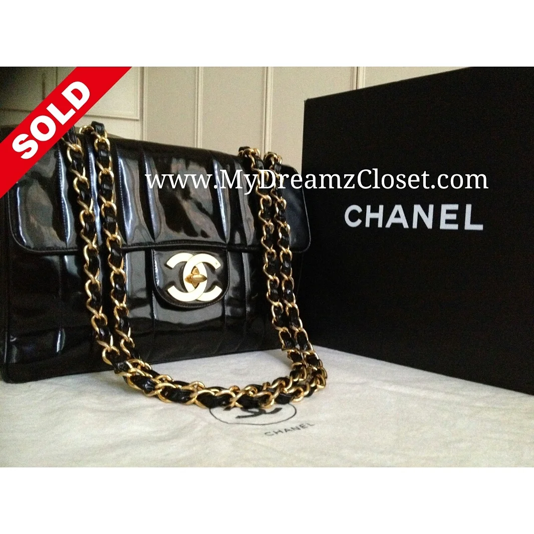 Chanel Black Patent Flap