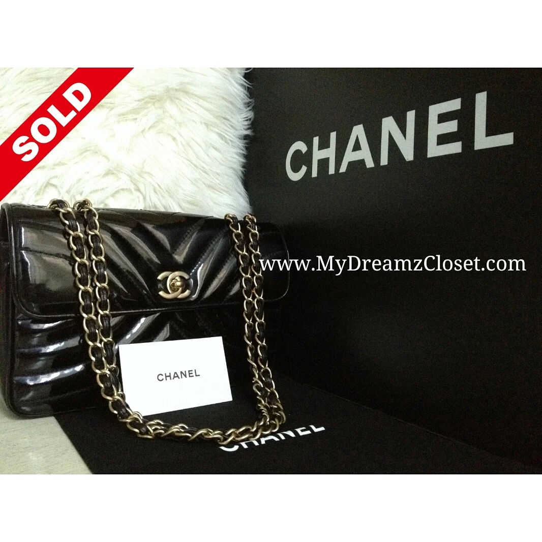 Chanel Black Patent Flap