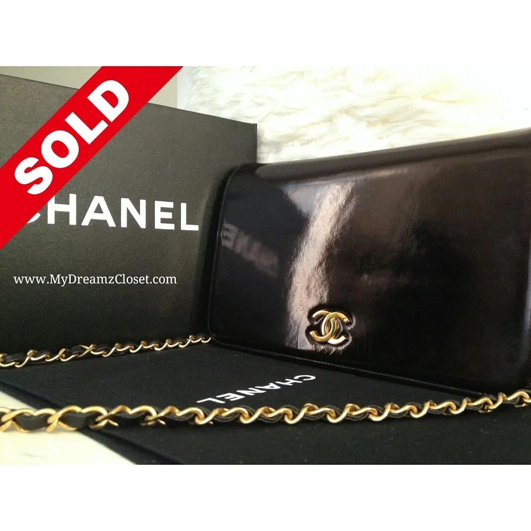 Chanel Black Patent WOC
