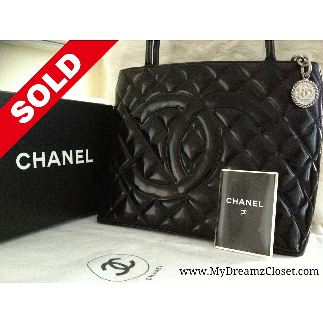Chanel Black Patent Tote
