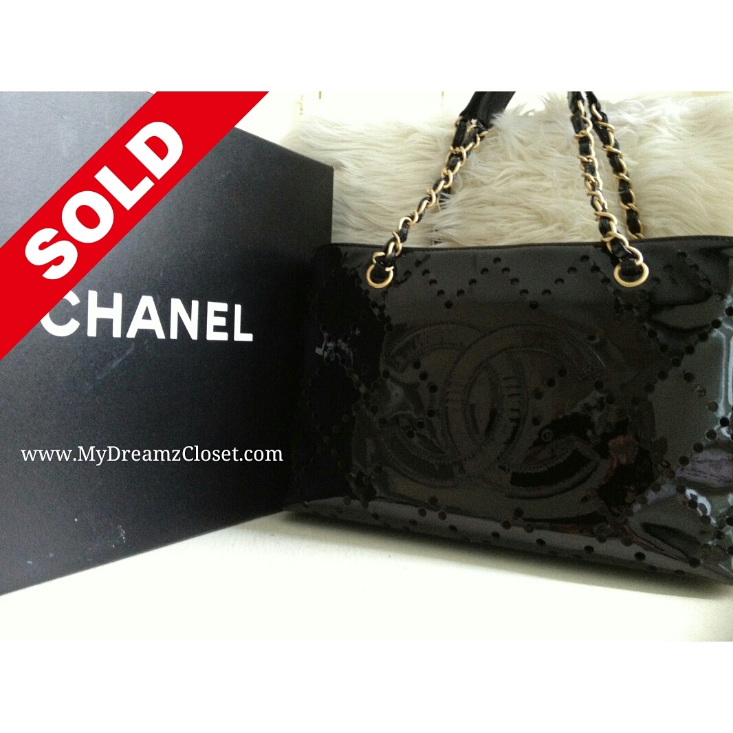 Chanel Black Patent Tote