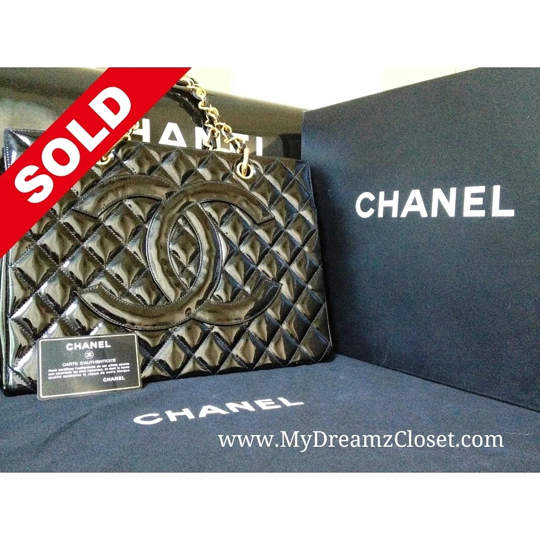 Chanel Black  Patent Tote