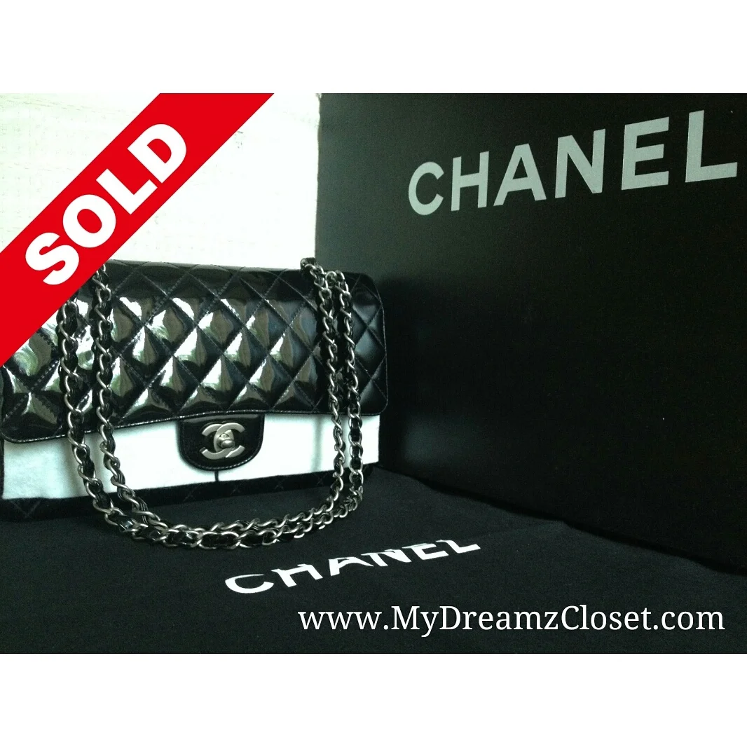Chanel Black  Patent Flap