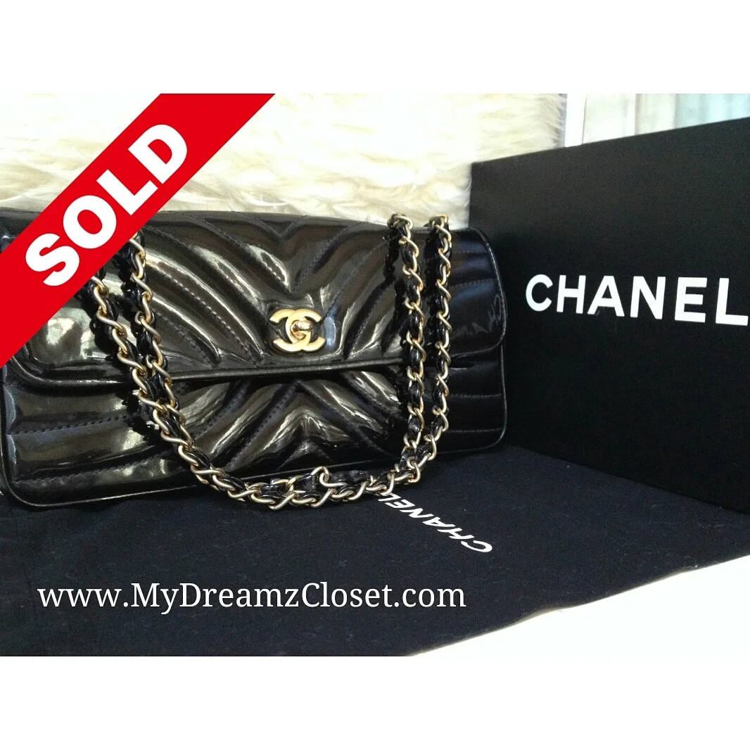 Chanel Black Patent Flap
