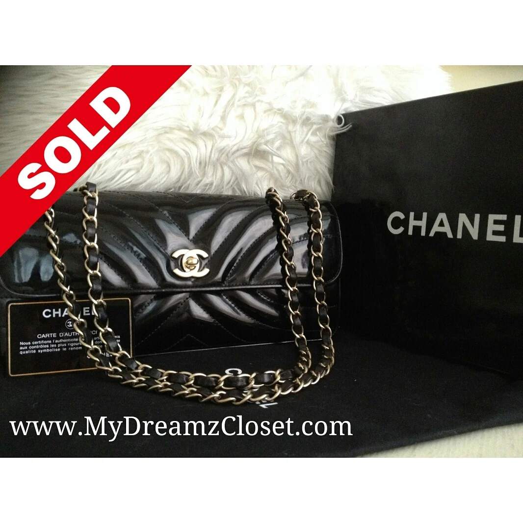Chanel Black Patent Flap