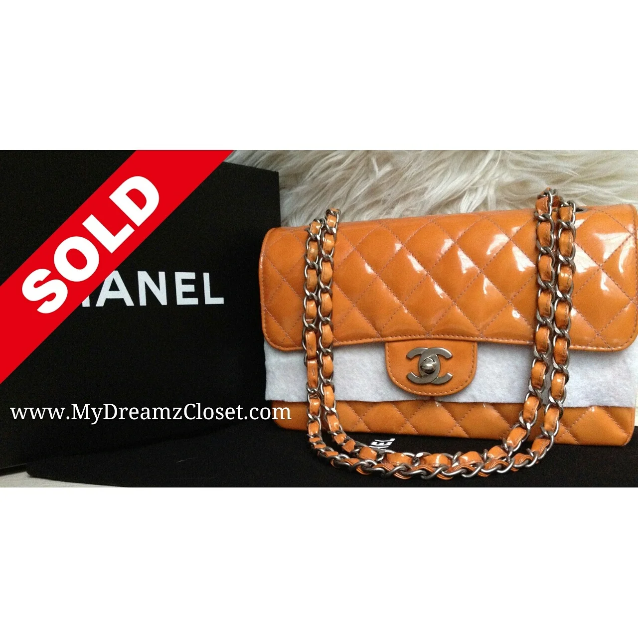 Chanel Brown Patent Flap