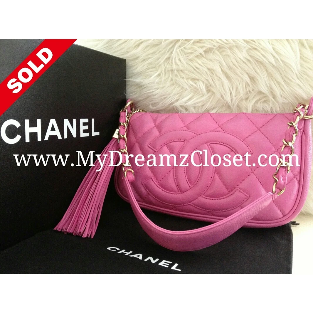 Chanel Pink Lambskin Clutch