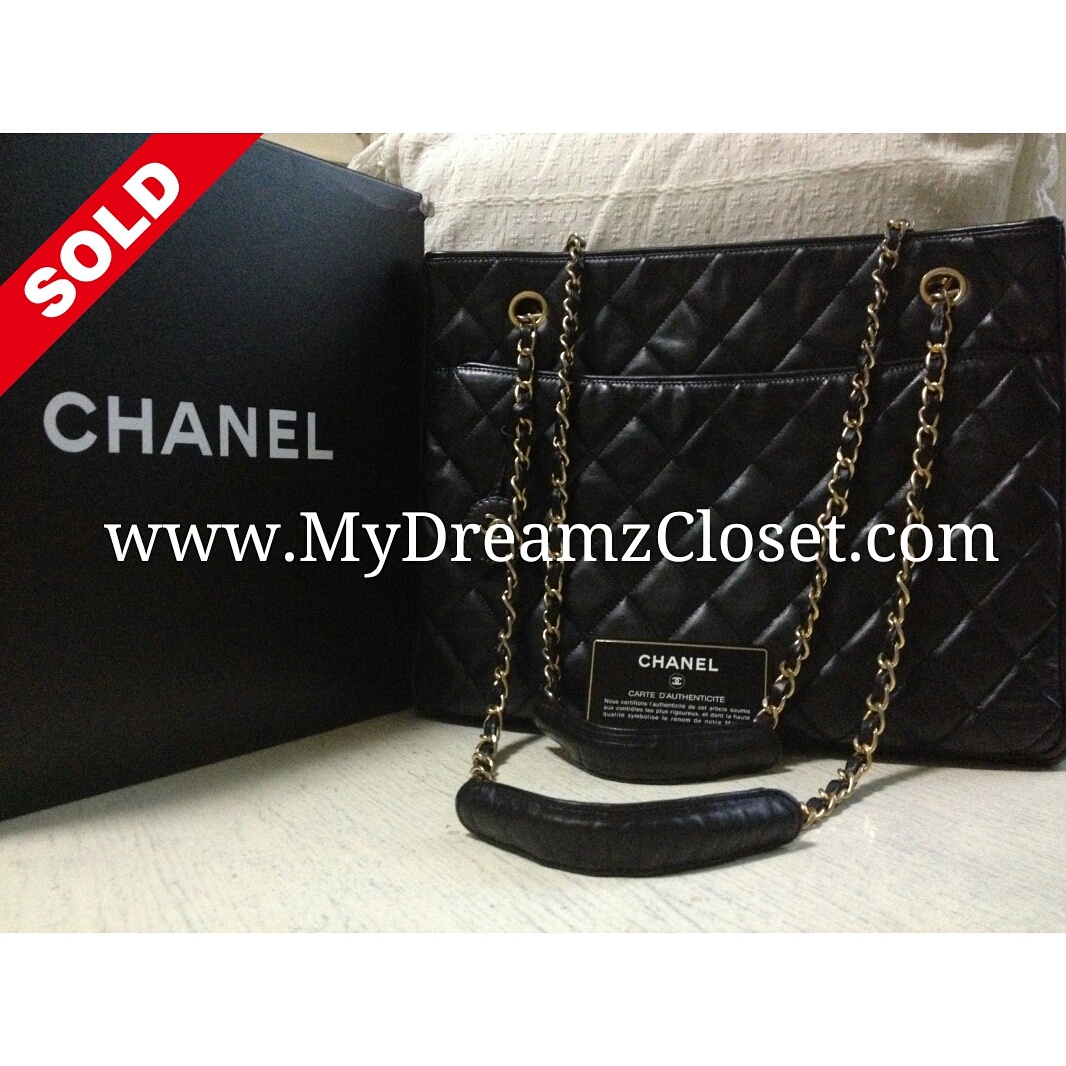 Chanel Black Lambskin Tote