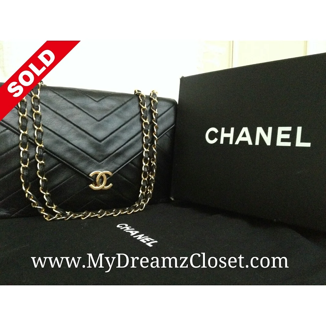 Chanel Black Lambskin Flap