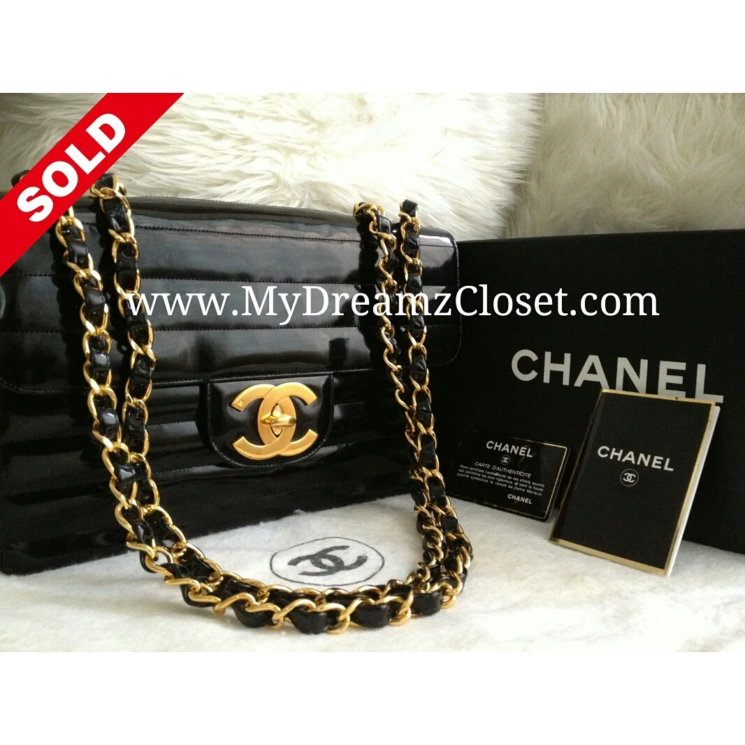 Chanel Black Patent Flap
