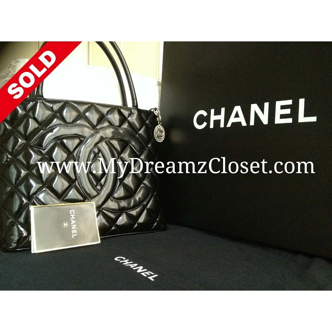 Chanel Black Patent Tote