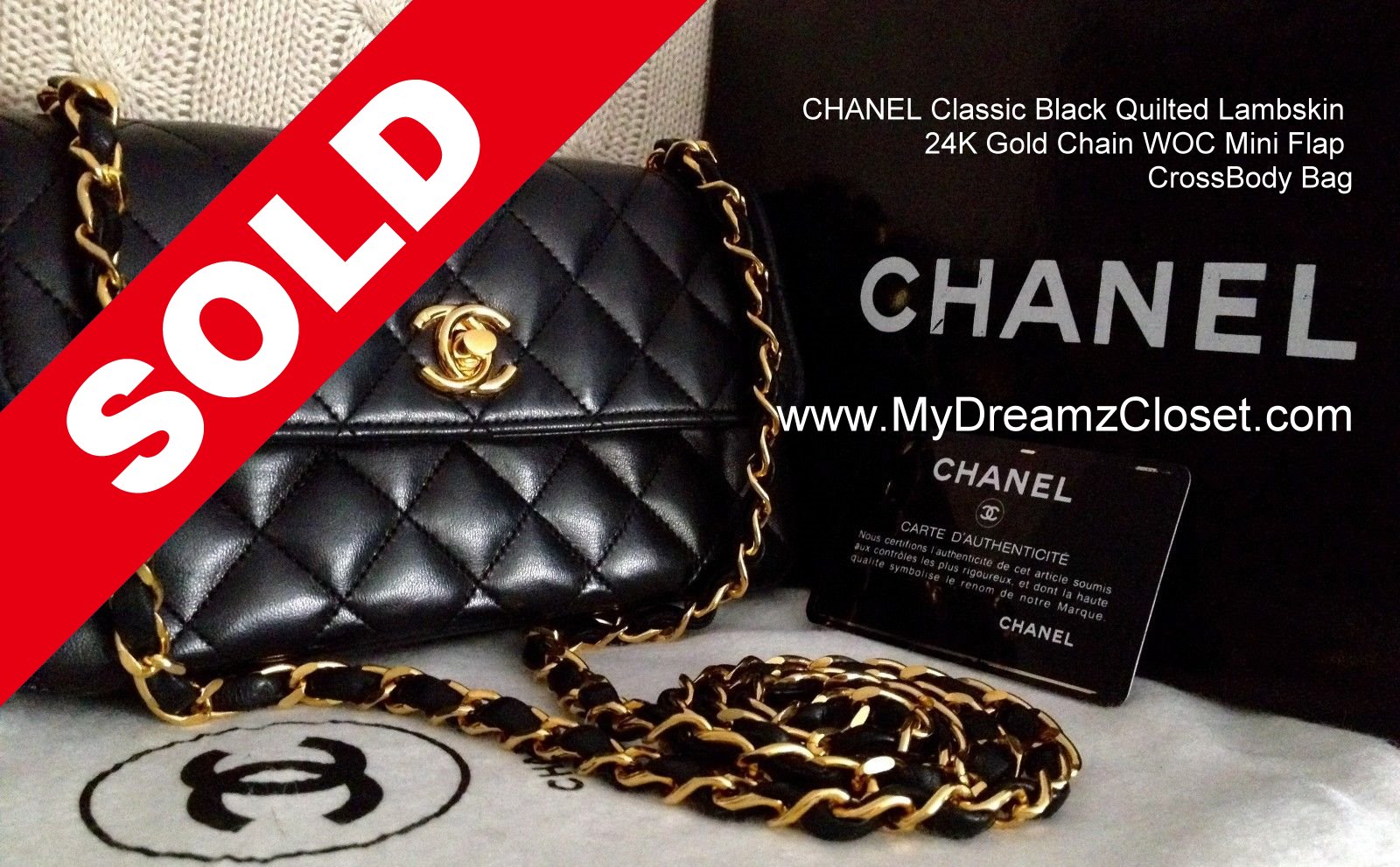 Chanel Black Lambskin Flap