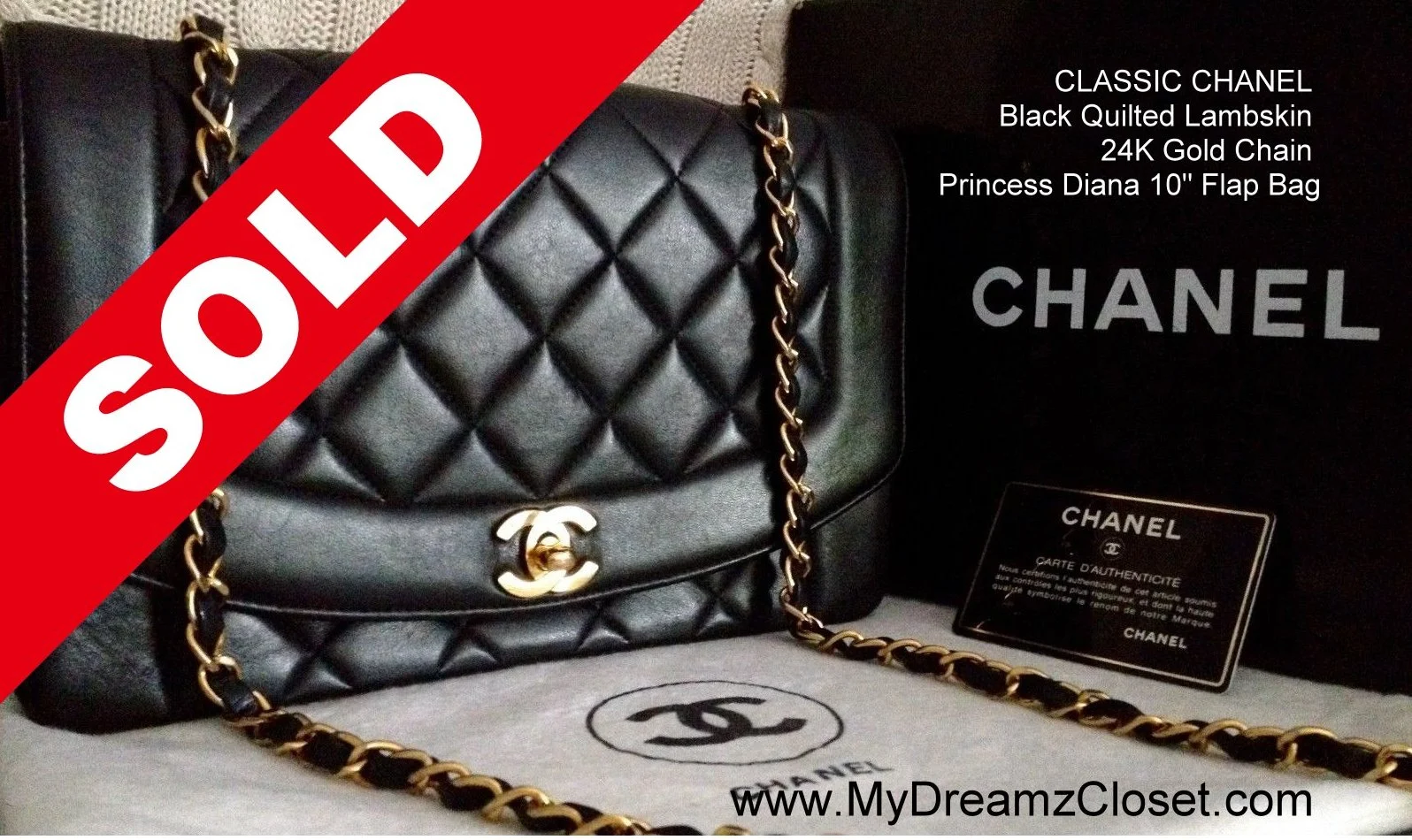 Chanel Black Lambskin Flap