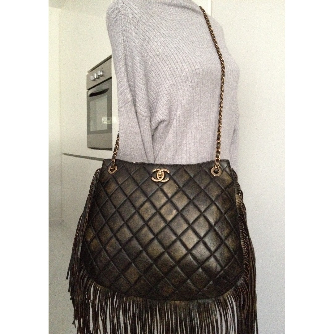 Chanel CHANEL Boy Channel Tweed Shoulder Bag Leather Brown C2859 – NUIR  VINTAGE
