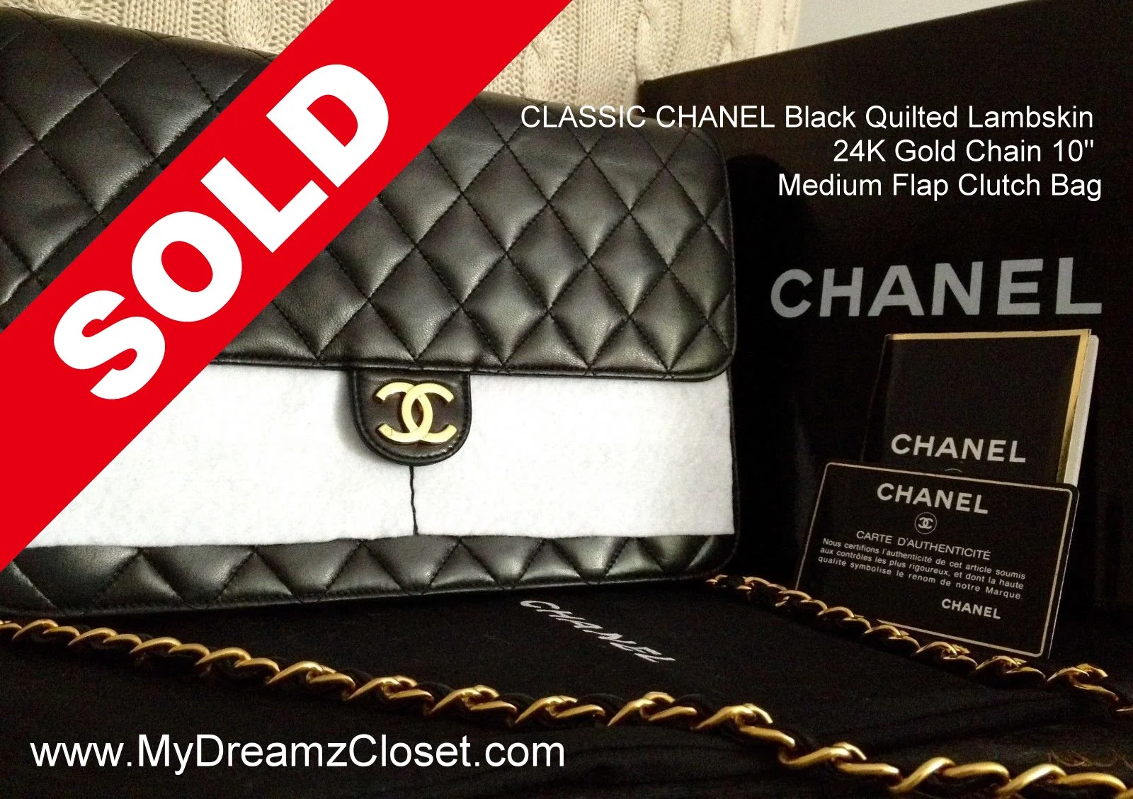 Chanel Black Lambskin Flap
