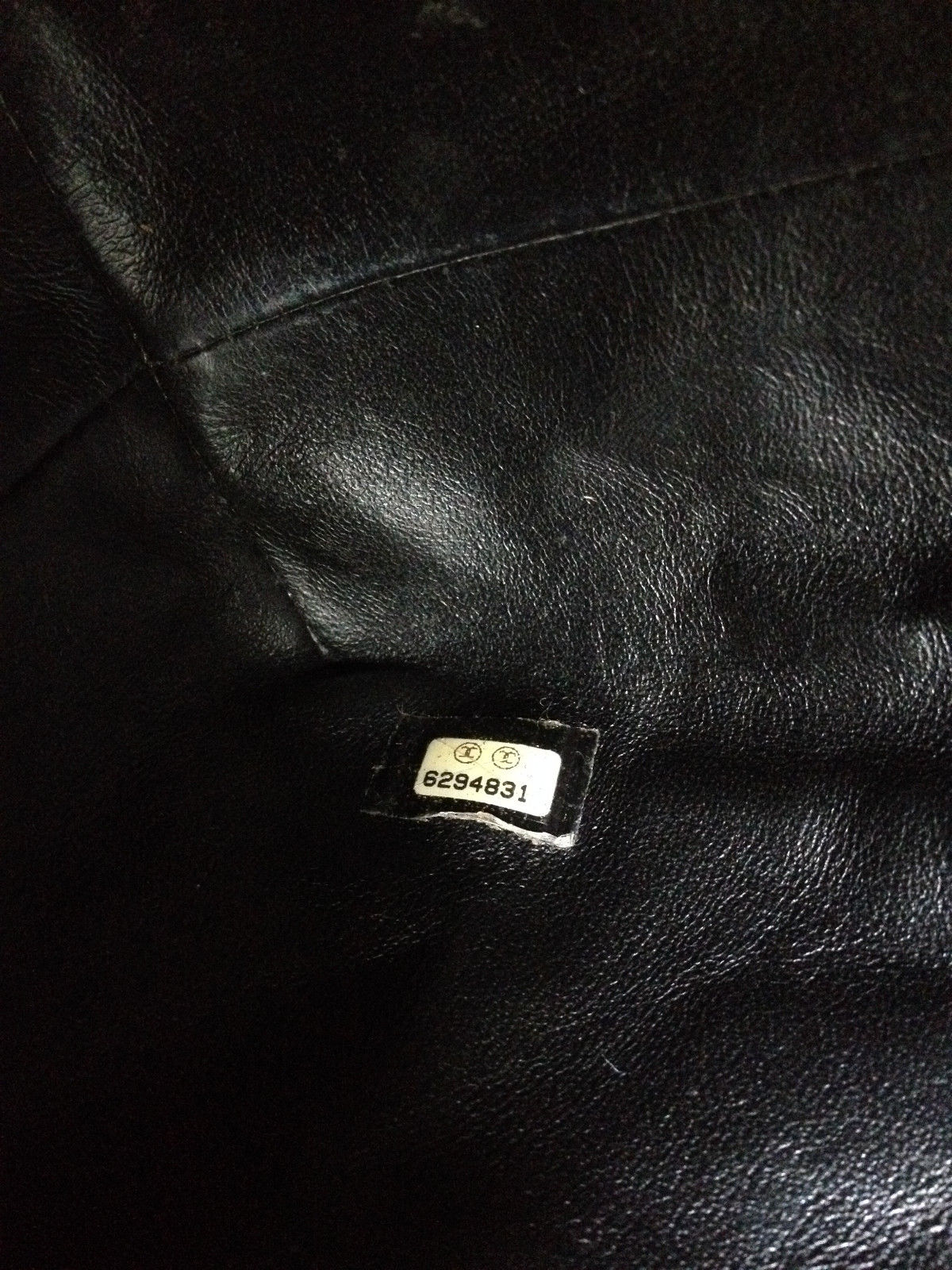 SOLD - 100% Classic CHANEL Black Patent Leather CC Silver Chain 13 ...