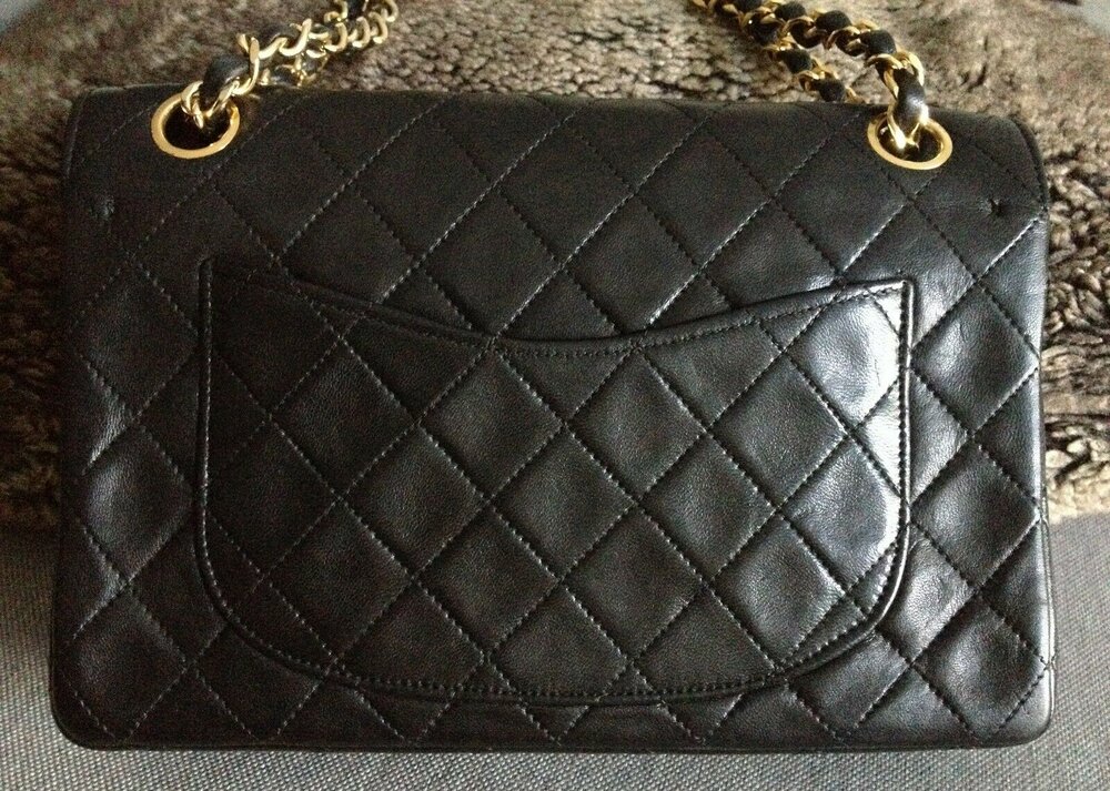 black small chanel purse authentic