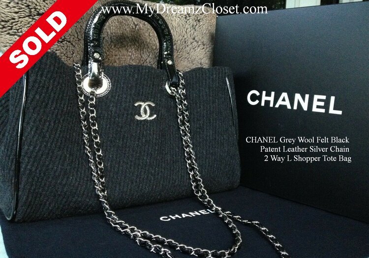 chanel black tote bag with silver chain