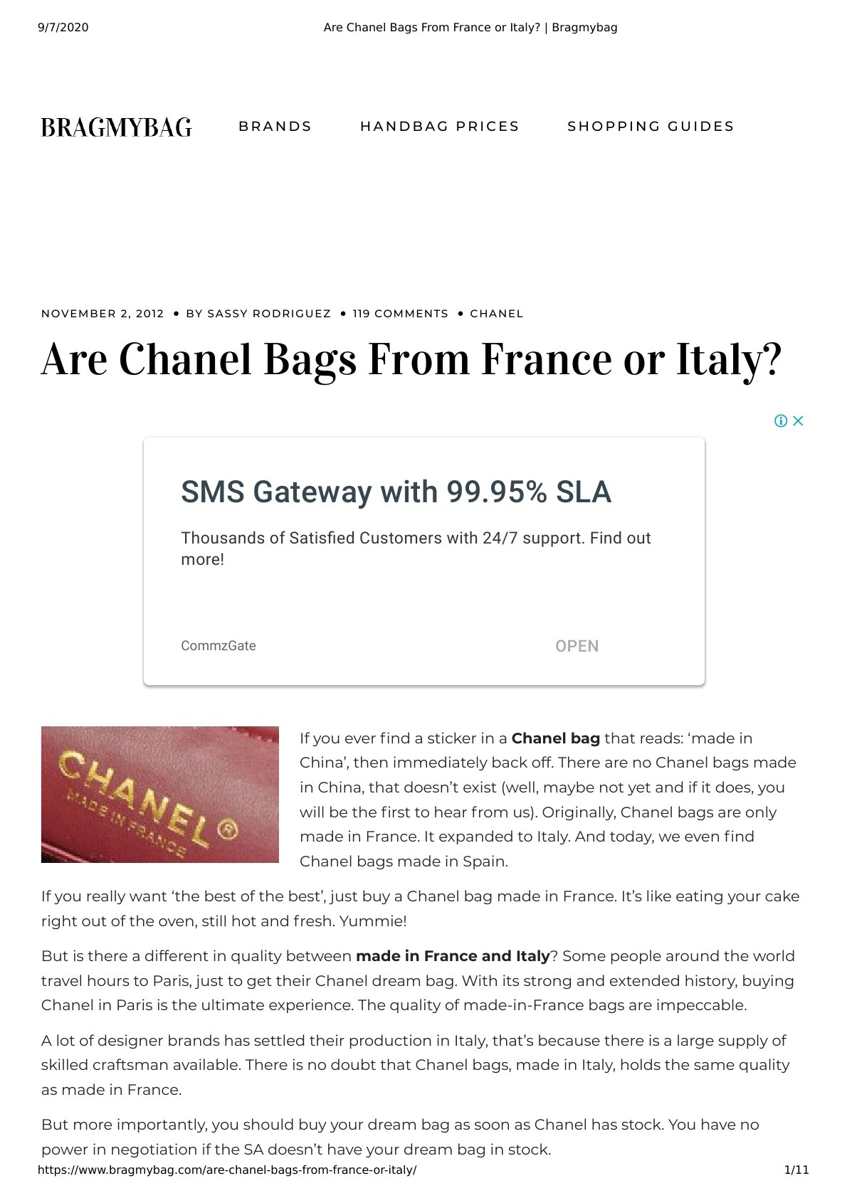12. Are Chanel bags from France or Italy? - My Dreamz Closet