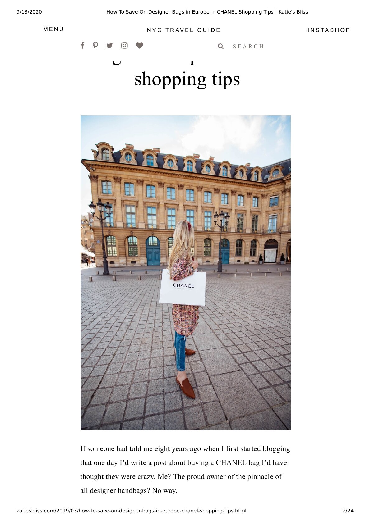 How To Save On Designer Bags in Europe + CHANEL Shopping Tips, Katie's  Bliss