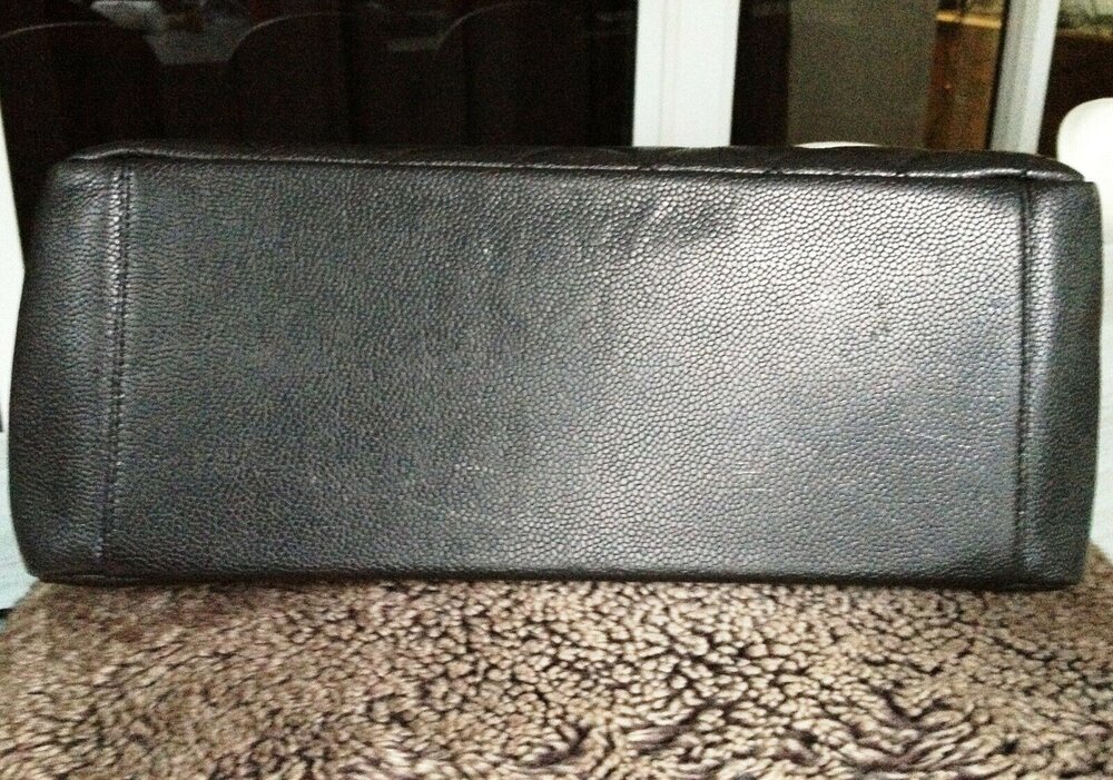 Chanel Beige/Black Leather and Patent CC Cap Toe Scrunch Block