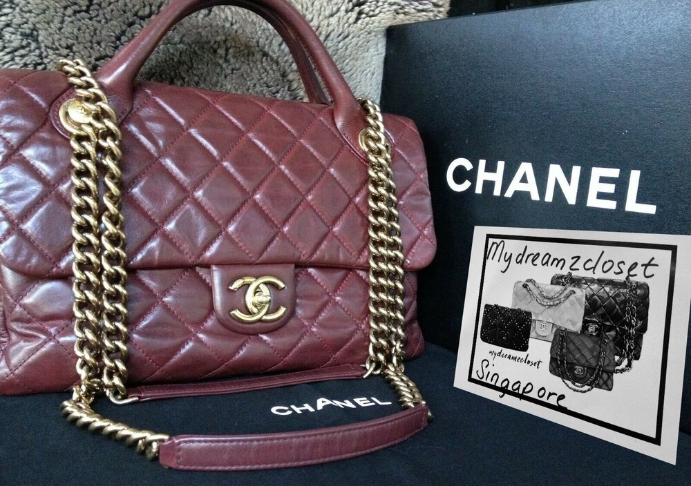 Chanel Rock the Corner Flap Bag Chevron Calfskin Mini