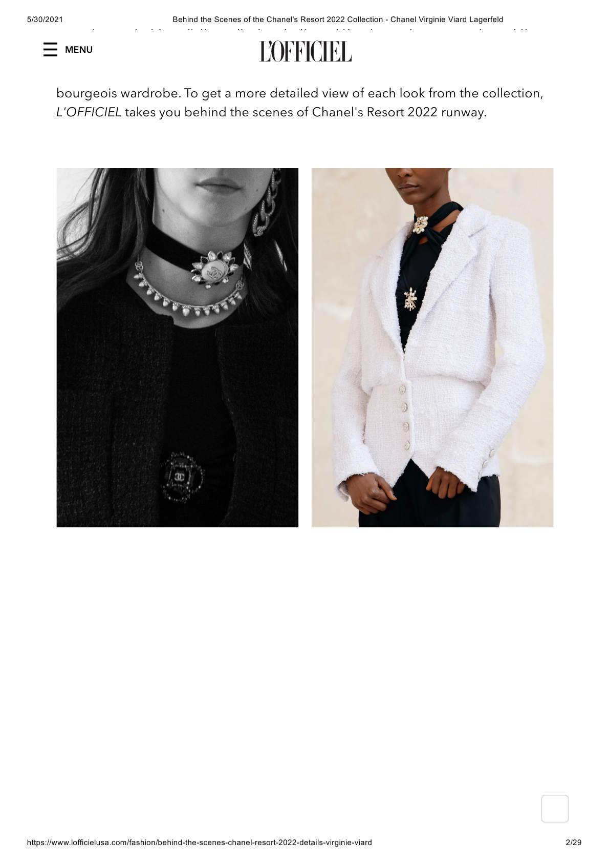 Behind the Scenes of the Chanel's Resort 2022 Collection - Chanel Virginie Viard Lagerfeld2.png