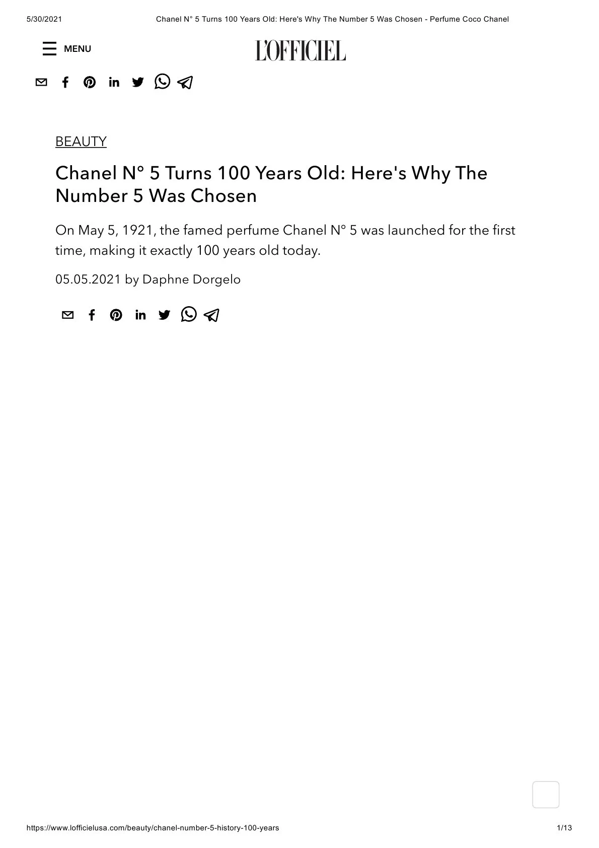 Chanel N° 5 Turns 100 Years Old_ Here's Why The Number 5 Was Chosen - Perfume Coco Chanel1.jpg