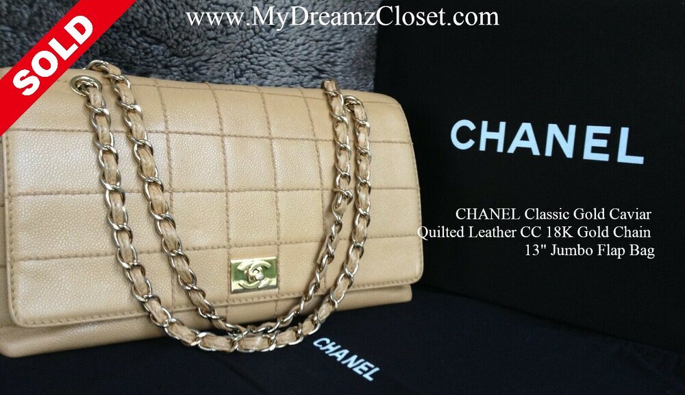 chanel gold bar bag leather