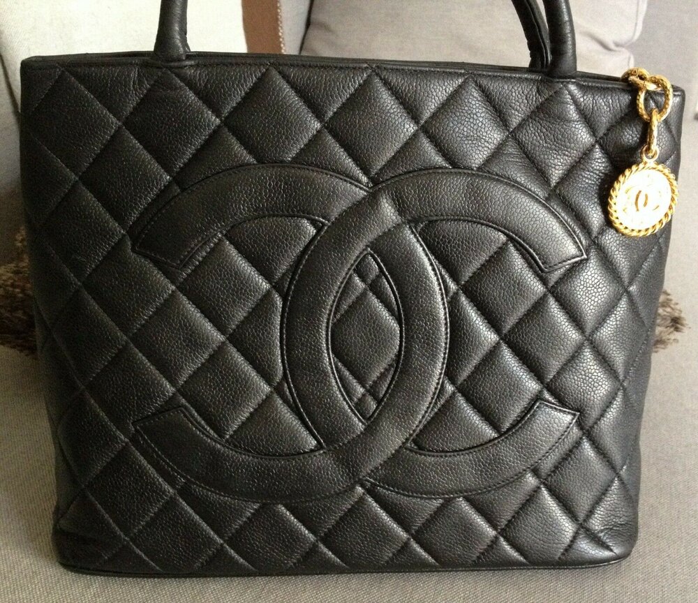 CHANEL, Bags, Chanel Black Caviar Medallion Tote