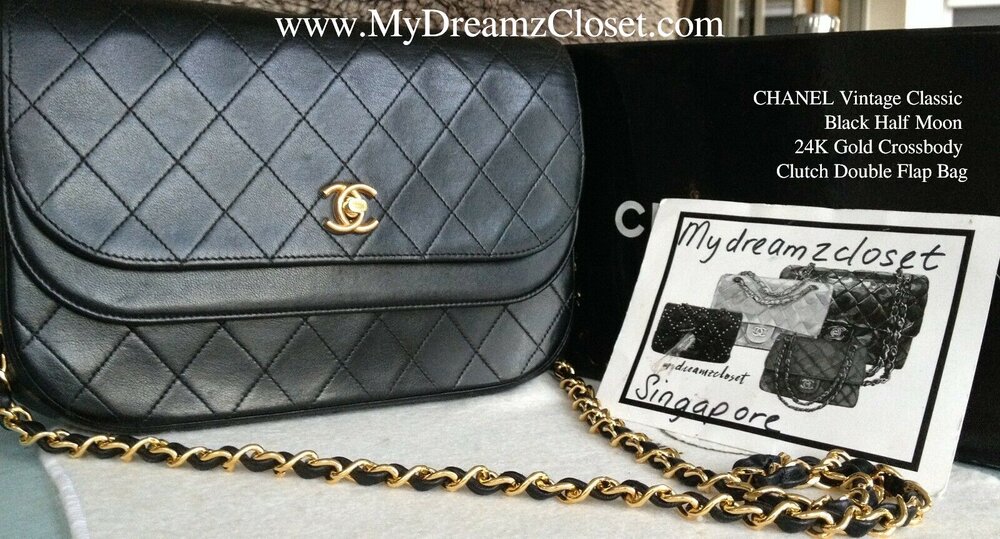 Chanel Vintage Half Moon Classic Flap