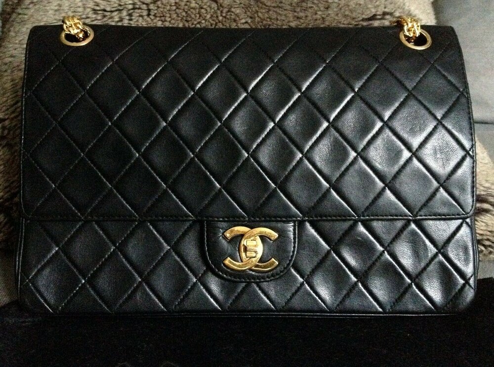 chanel bag vintage black