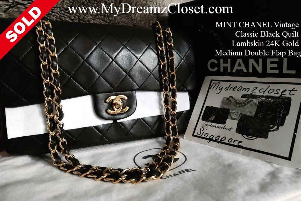 chanel medium classic double flap bag black