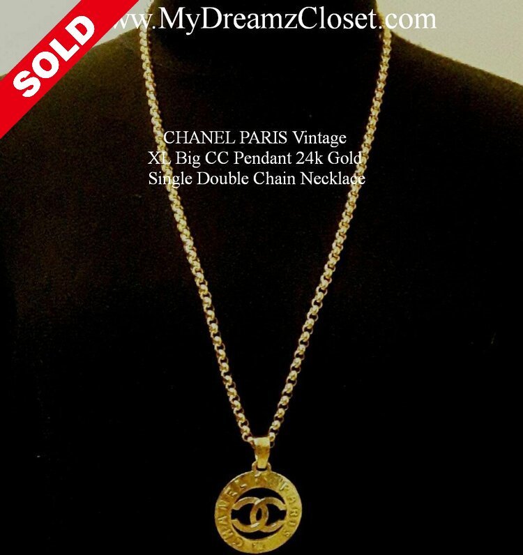 Chanel Pendant Necklace ABA470 B10543 NN156, Gold, One Size