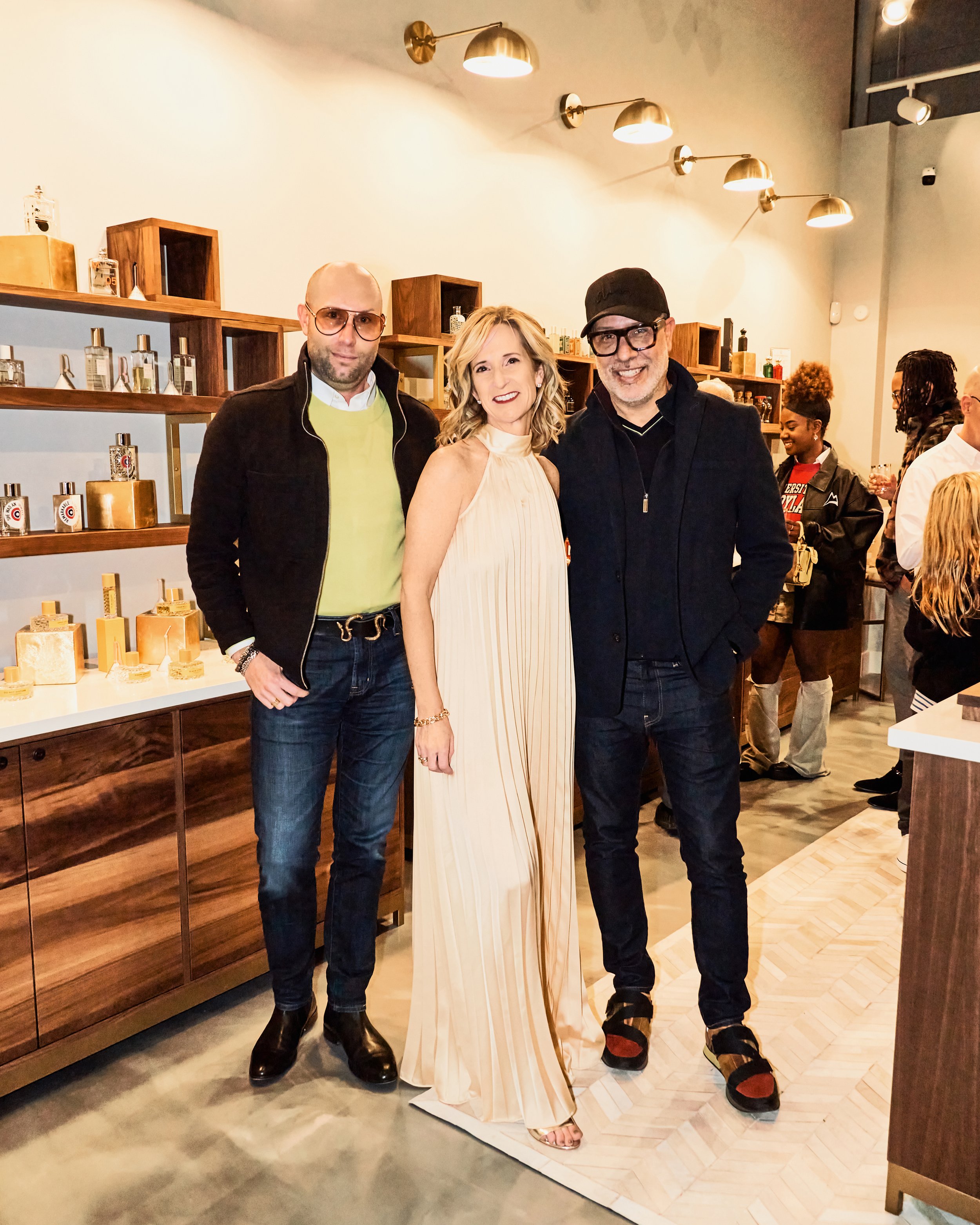 Carrie Hadley with  Founders of Fashionado, Vincent Martinez and Alex Page