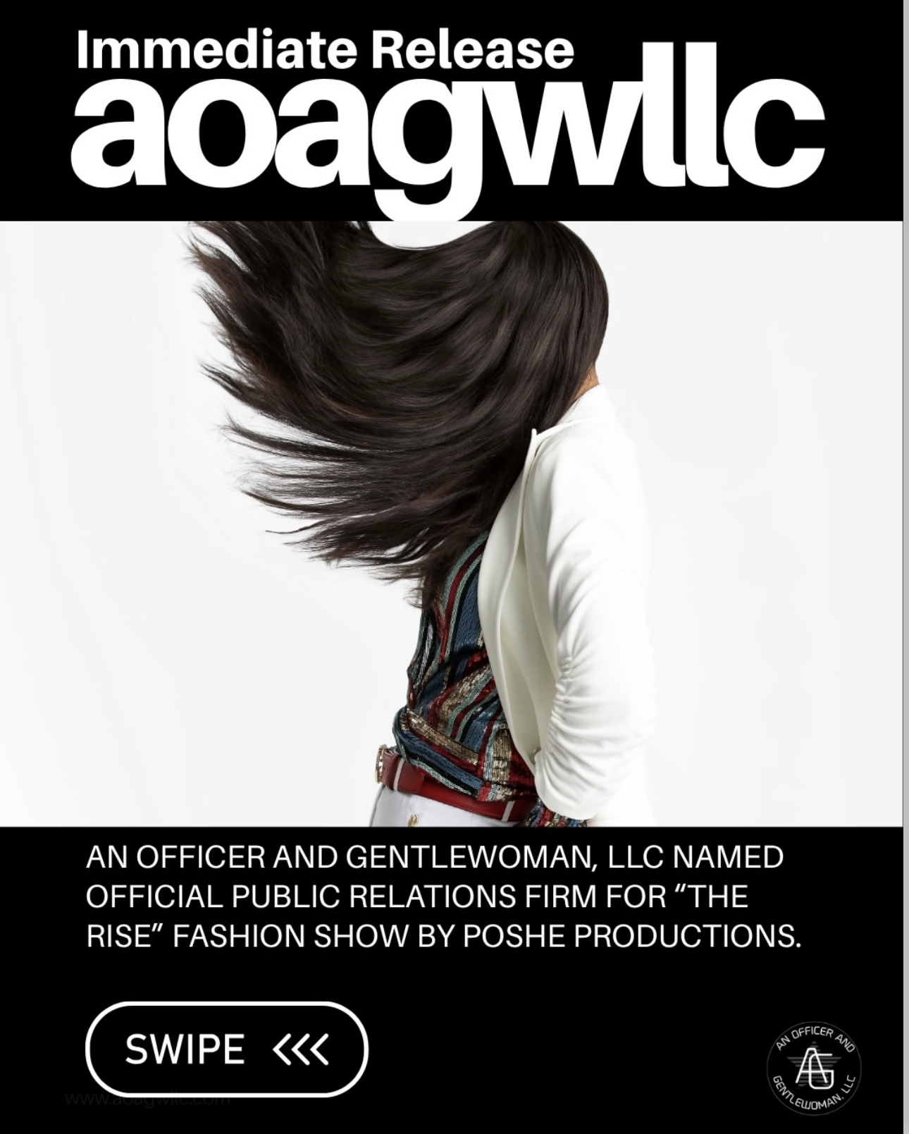 AOAGWLLC Named Official Public Relations Firm For “The Rise” Fashion Show by Poshe Productions
