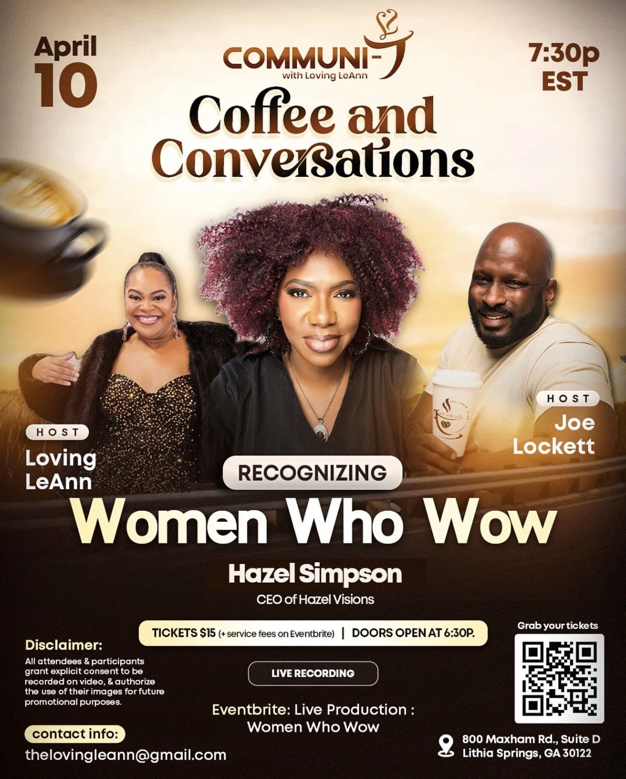 Events | Coffee and Conversations | Hazel Simpson