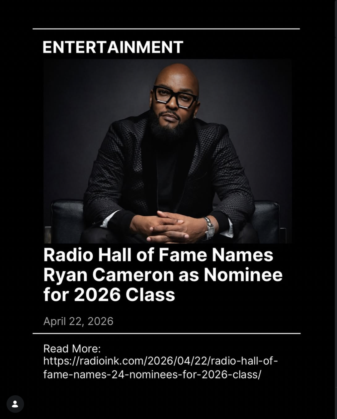 PR | Ryan Cameron | 2026 Radio Hall of Fame
