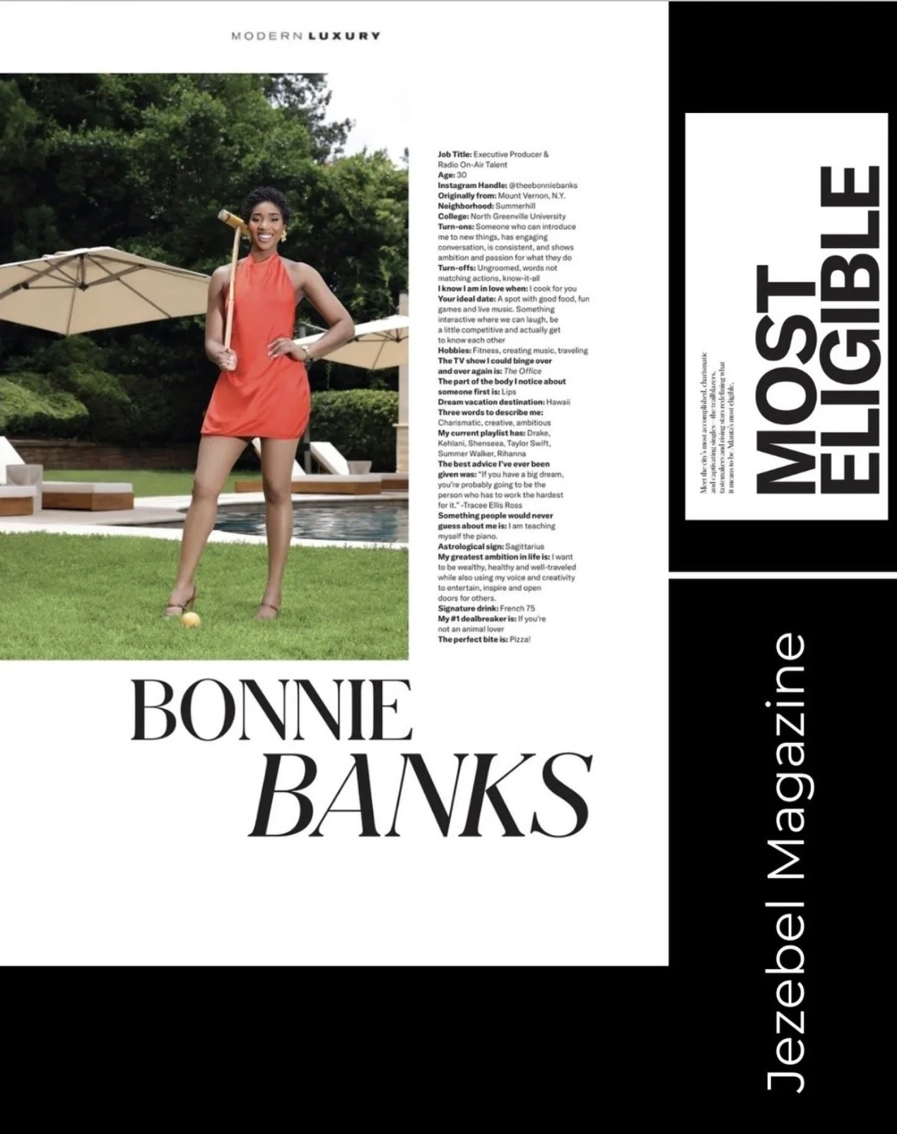 Jezebel Magazine | Bonnie Bank | Featured in Most Eligible Issue, Aug/Sep 2026