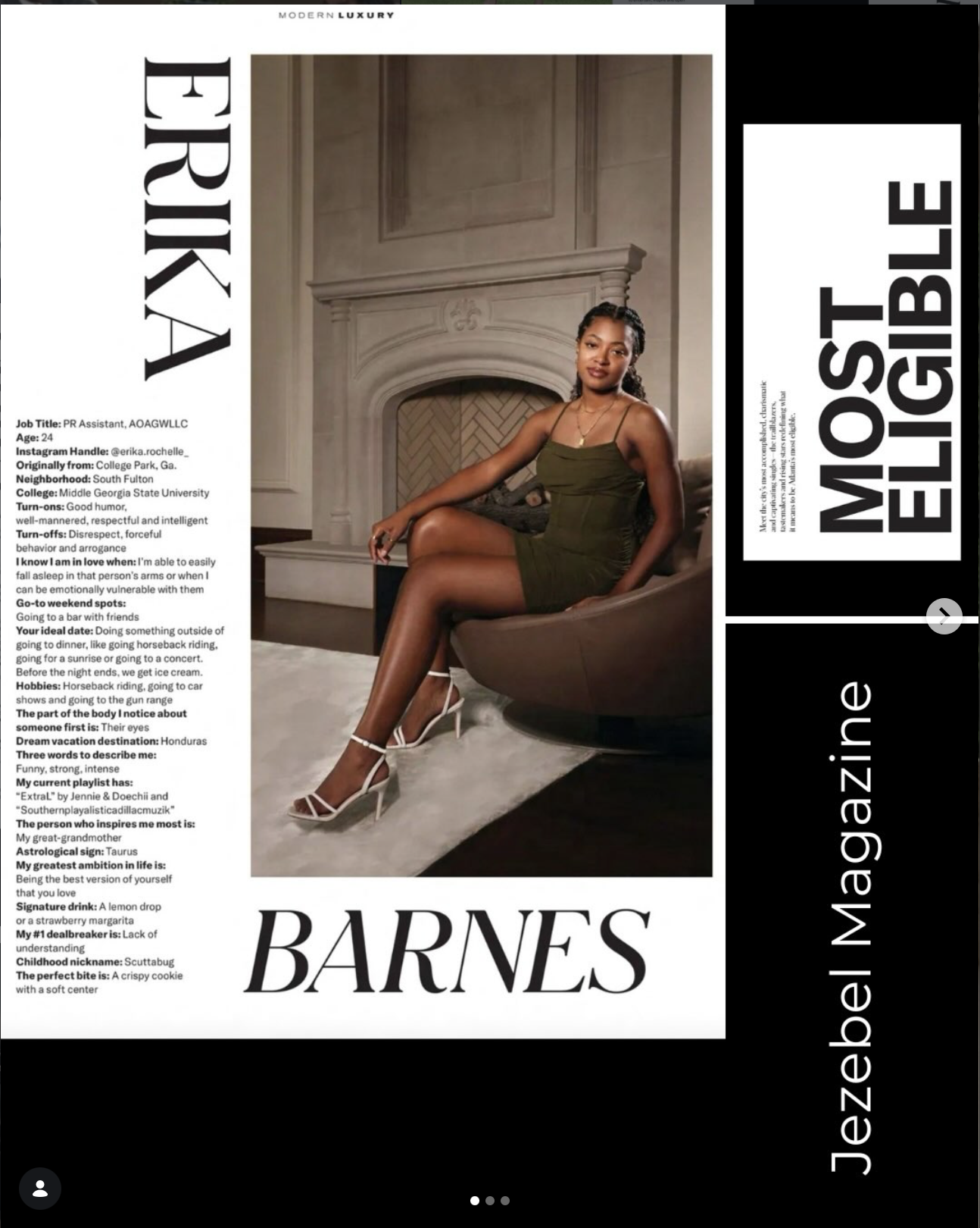 Jezebel Magazine | Erika Barnes | Featured in Most Eligible Issue, Aug/Sep 2026