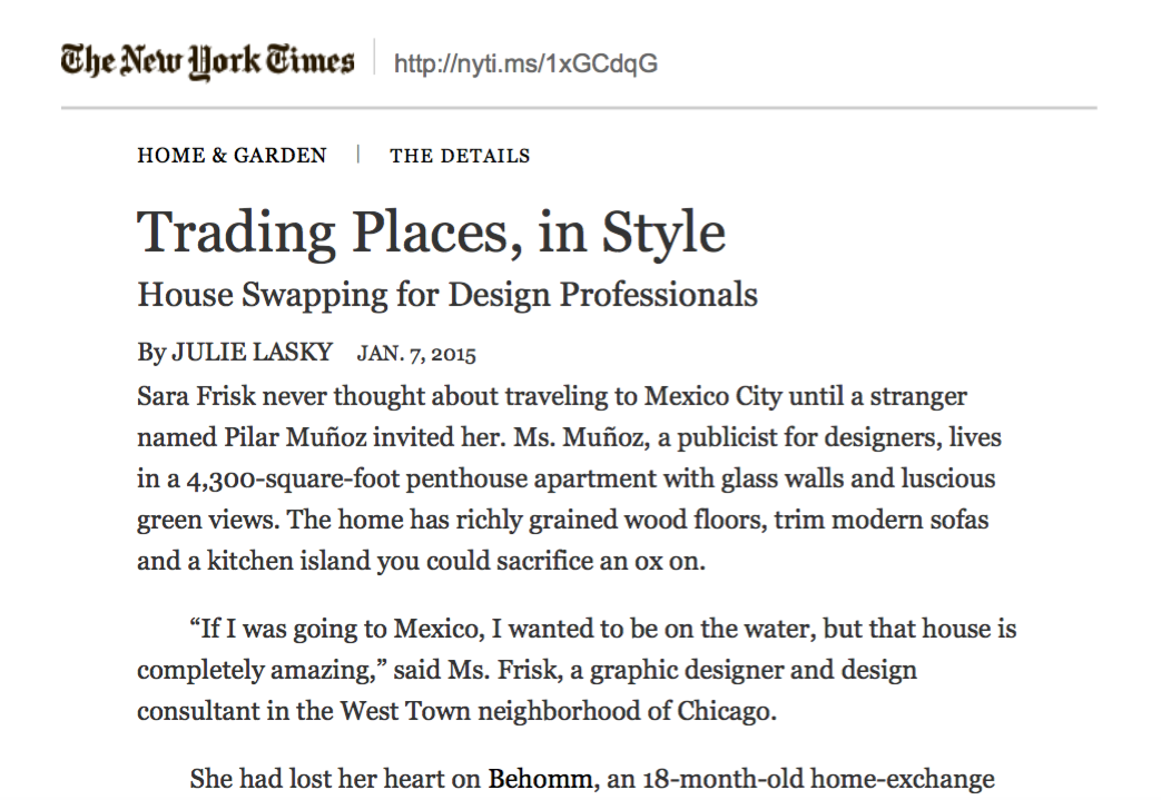 New York Times NYT article on 5 columns